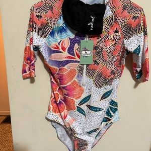 Funny Girl Swimsuit and Swim Cap